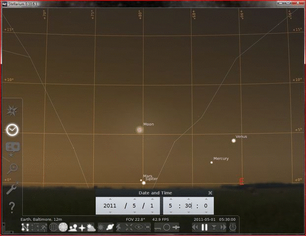 May 2011 Planetary Conjunctions